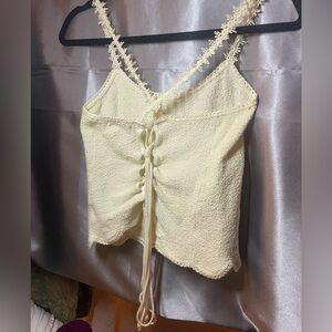 Señora Caballero Knit Tank Top 100% Cotton Adjustable Artisanal Boho XS